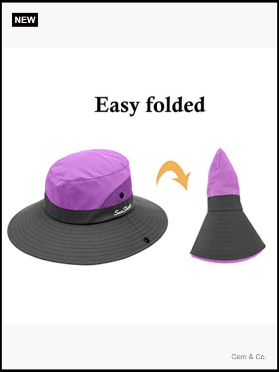 4 Pack Women\'s Ponytail Sun Hat UV Protection Foldable Mesh Wide Brim Beach main image 4